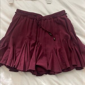 Burgundy skort